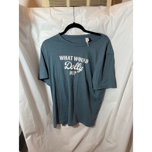 "What Would Dolly Do?" Graphic Tee Bella Canvas Size L Country Music Shirt - Picture 1 of 2